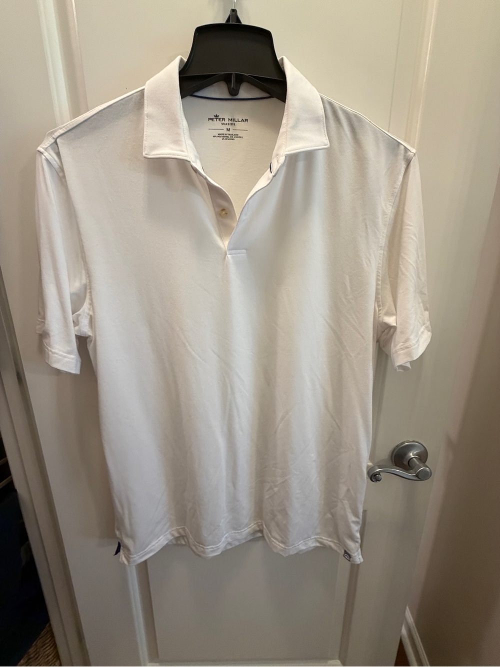 Peter Millar White Short-Sleeve Polo